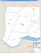 Bon Homme Wall Map Basic Style